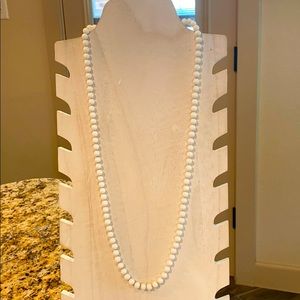 BUNDLE ONLY Vintage Monet |White Bead Necklace 26”
